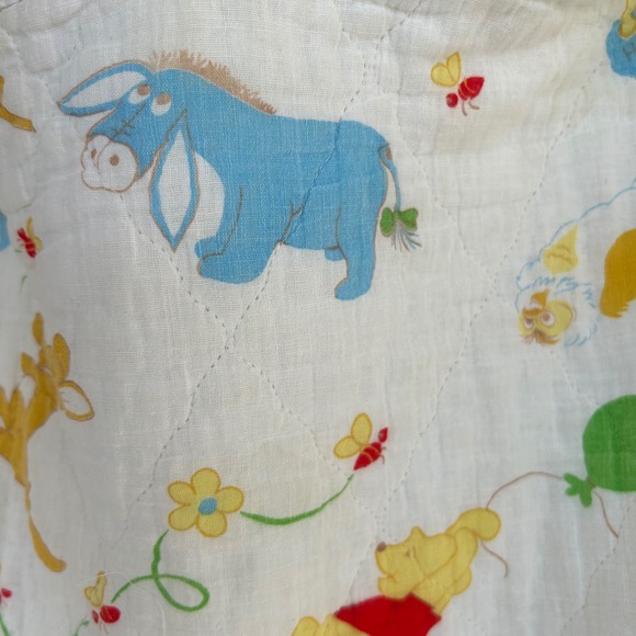 VTG 1964 Sears Pooh Collection Quilted Baby Blanket MCMXLIV Disney Kidcore MCM - Picture 12 of 14